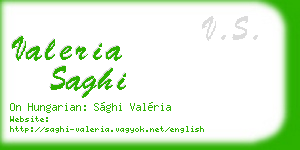 valeria saghi business card