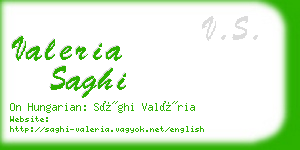 valeria saghi business card